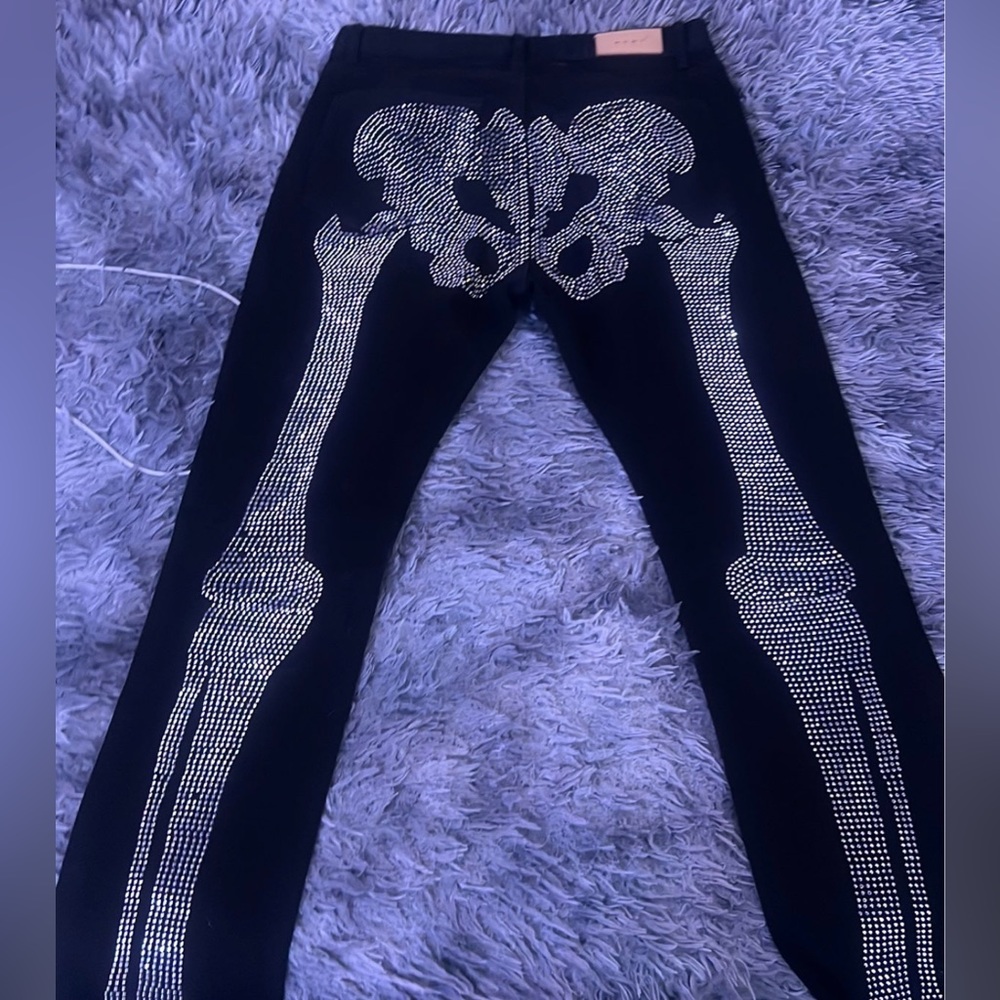 MNML Skeleton Rhinestone Pants - Picture 2 of 3